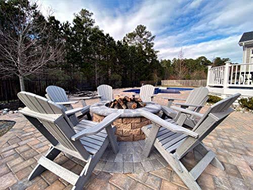 DuraWeather Poly Classic King Size Folding Adirondack Chair (Driftwood Grey)