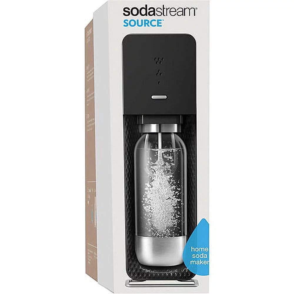 SodaStream Source Home Soda Maker Starter Kit, Black