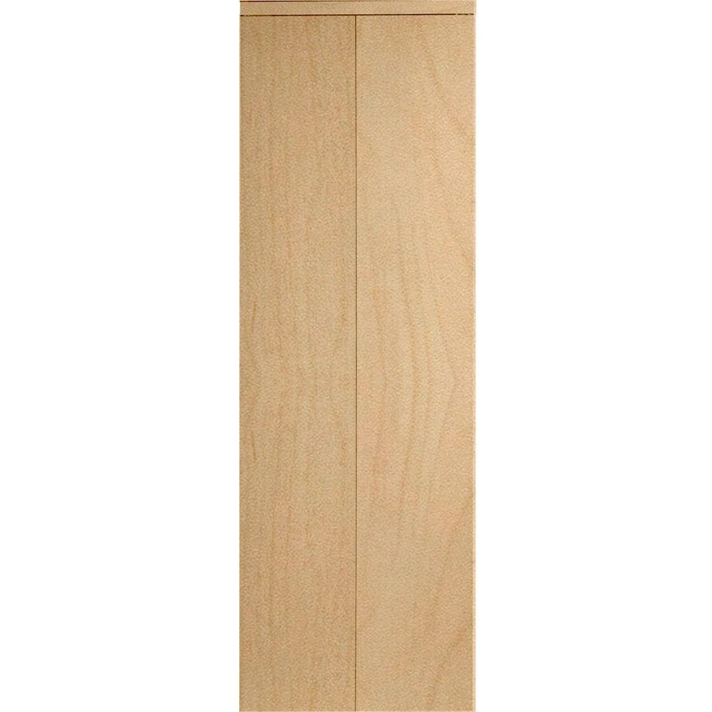 Impact Plus 32 in. x 80 in. Smooth Flush Stain Grade Maple Solid Core MDF Interior Closet Bi-Fold Door with Matching Trim