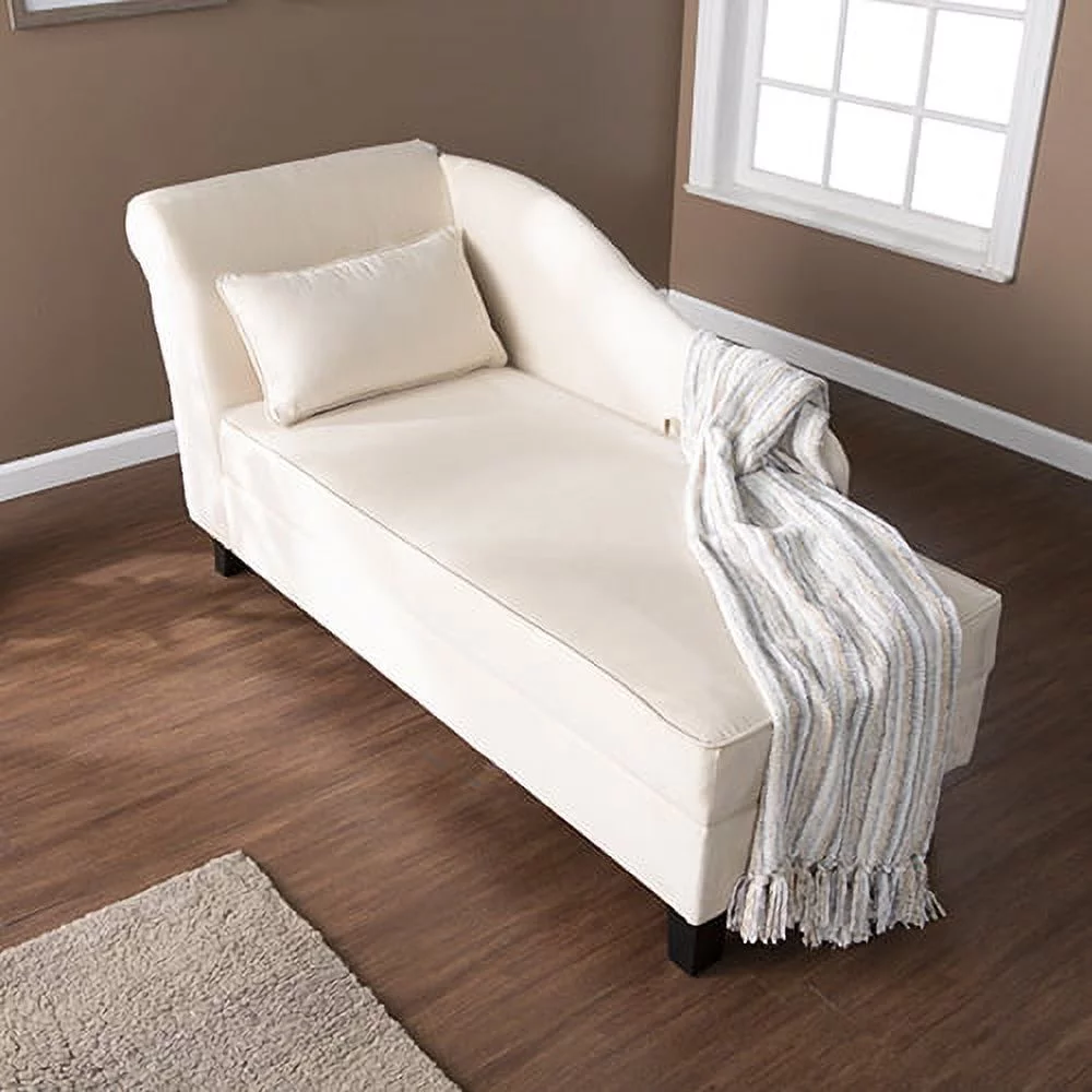 Longino Chaise Lounge w/ Storage, Khaki