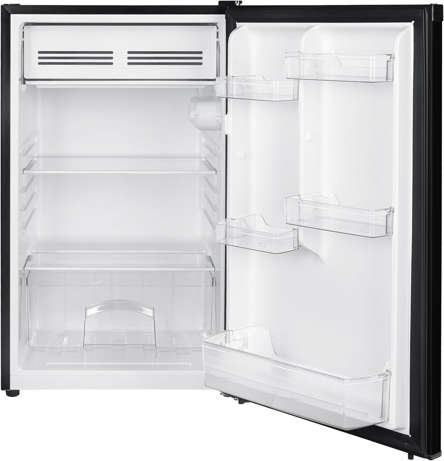 4.5 Cu.Ft Mini Fridge, Compact Refrigerator for Bedroom, Small Refrigerator with Freezer & Thermostat Control, Single Door Apartment Size Mini Fridge for Office, Dorm, Kitchen, Black