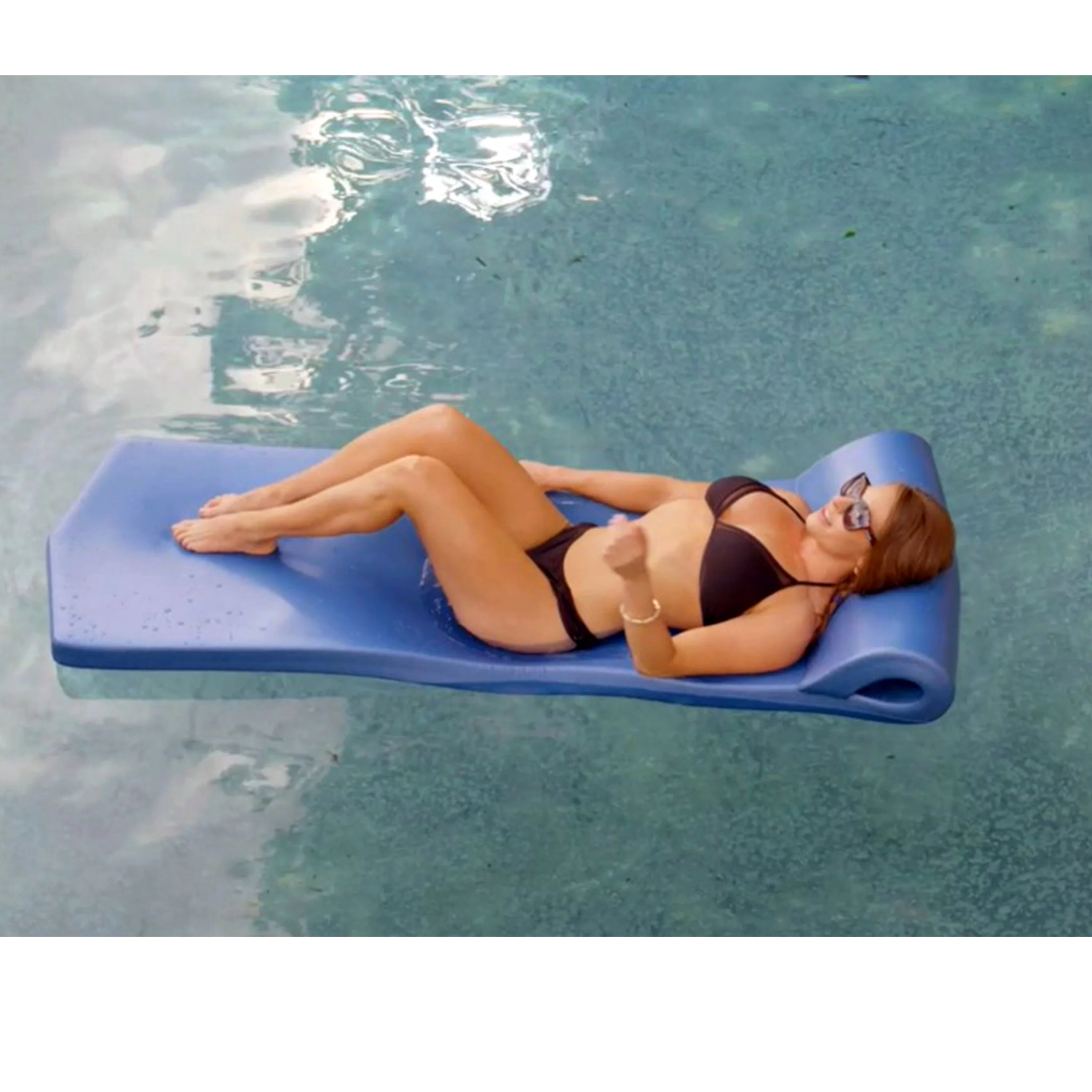 TRC Recreation Ultra Sunsation 2.5" Thick Foam Pool Float Mat, Marina Blue