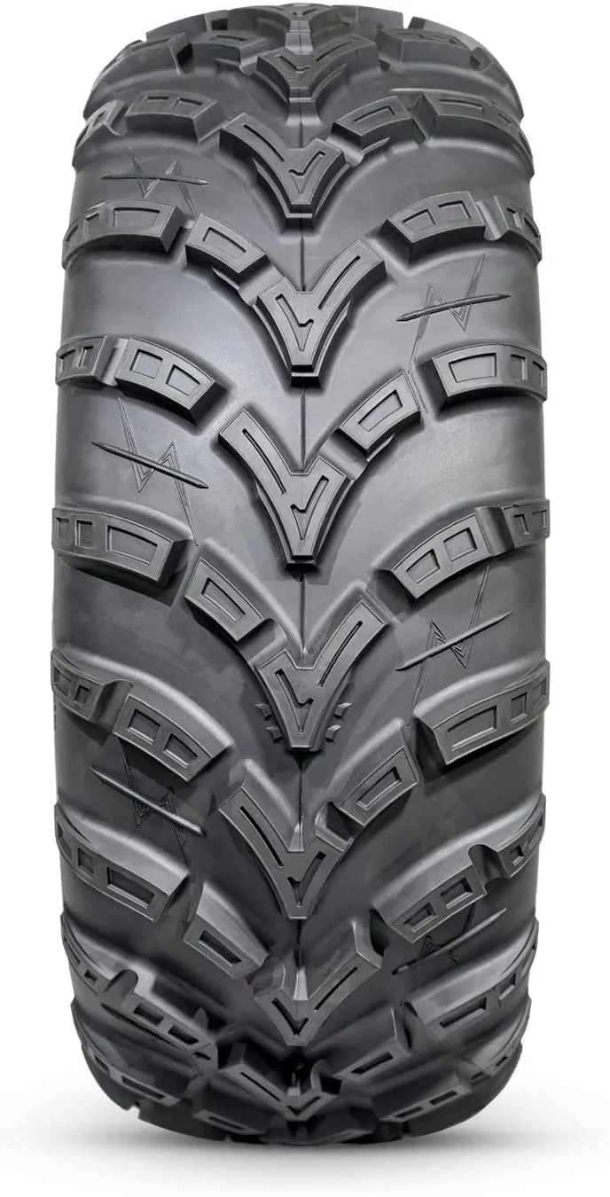6PR ATV/UTV Tires 25x8-12 Front & 25x10-12 Rear All Terrain 15mm Tread Depth 25x8x12 25x10x12 Trail Sand Off-Road Tires Set of 4