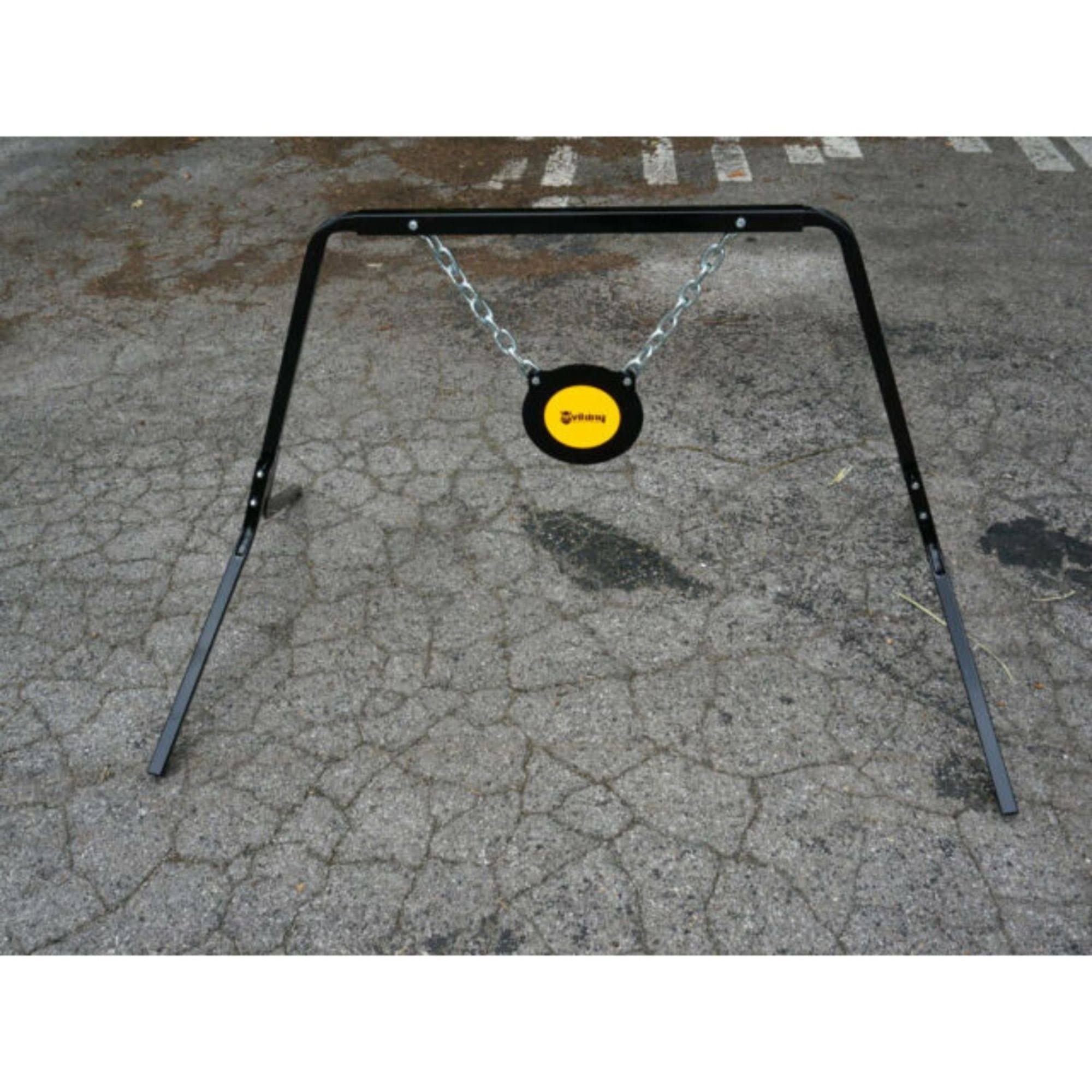 27x22 Black and Yellow Viking Solutions 8 in Gong Target with Steel Stand