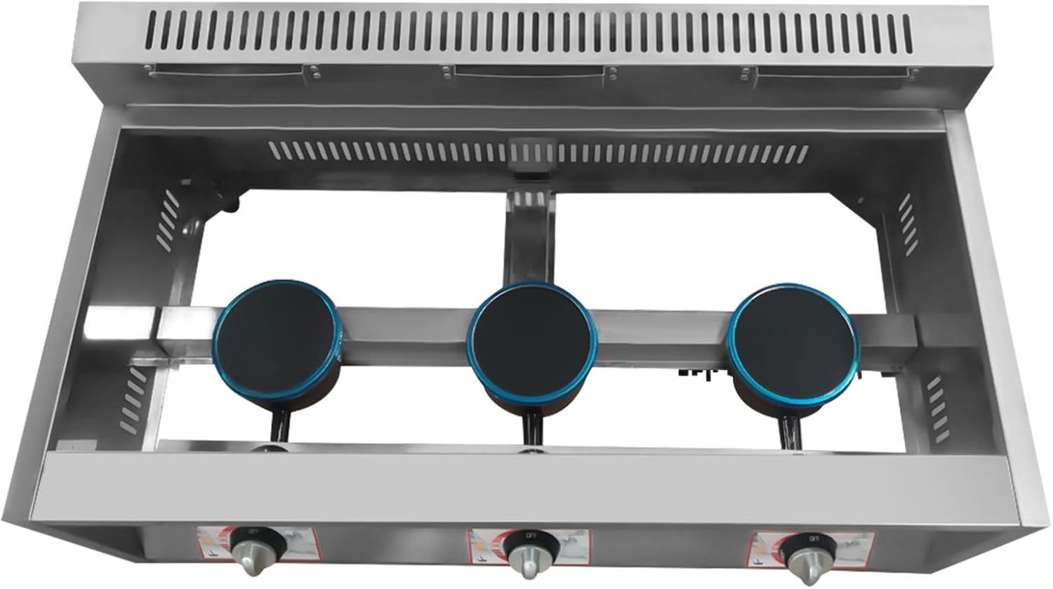 LPG Gas Deep Fryer, Propane LPG Commercial Countertop Deep Fryer Machine, 3x6L Stainless Steel Gas Food Warmer For French Fries Restaurant Home Kitchen