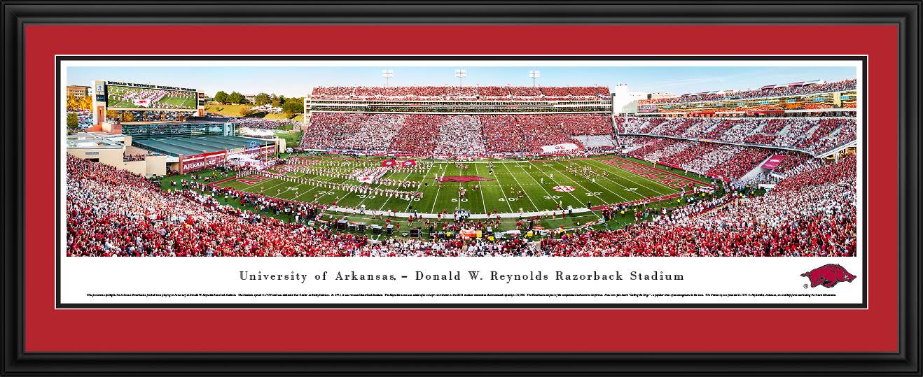 Arkansas Razorback Football - Stripe - Deluxe Frame