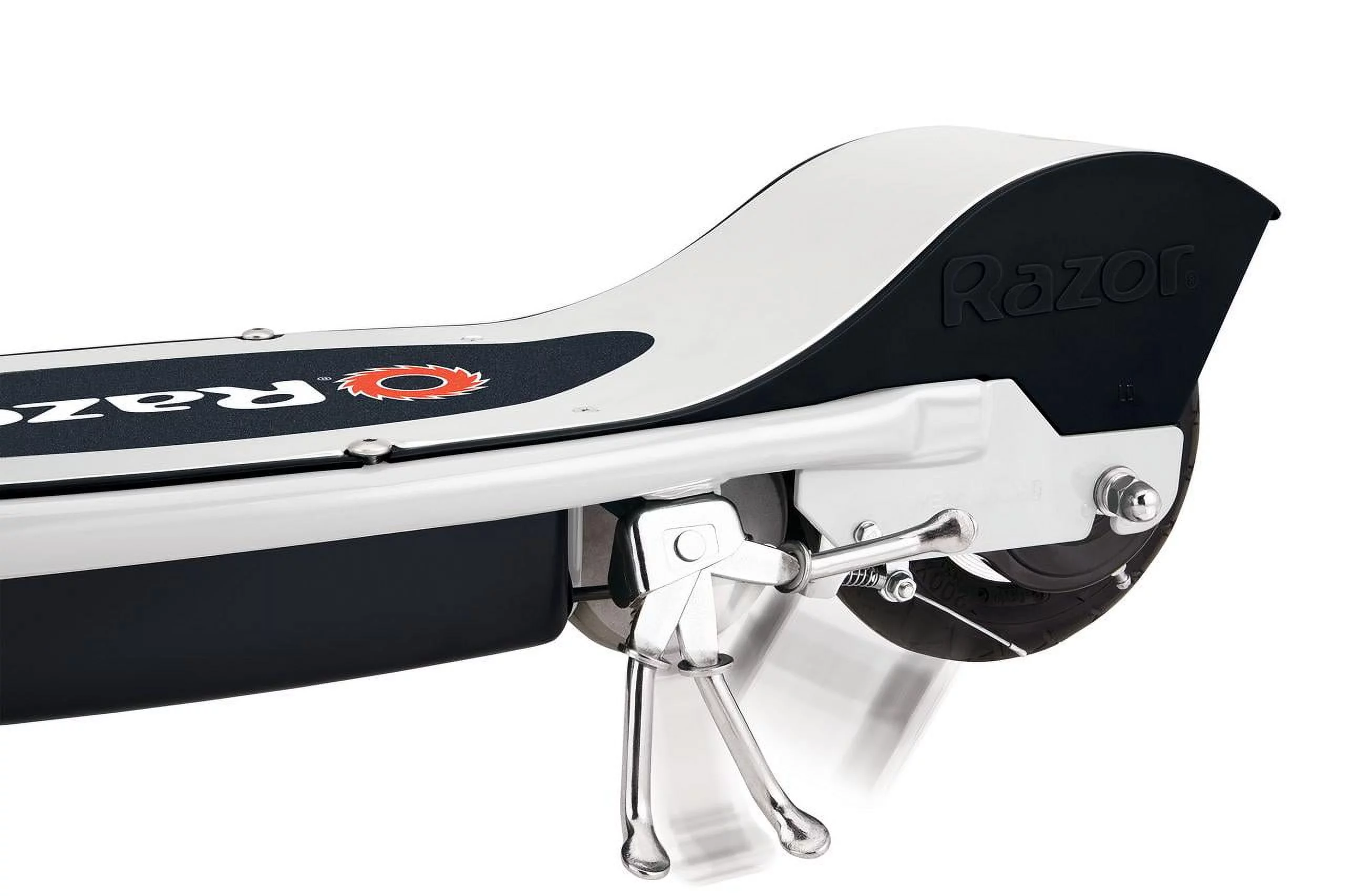 Razor E200 Electric Scooter - White, for Ages 13+ and up to 154 lbs, 8" Pneumatic Front Tire, 200W Chain Motor, Up to 12 mph & up to 8-mile Range, 24V Sealed Lead-Acid Battery