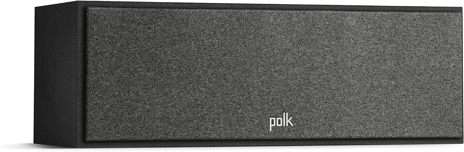 Polk Monitor XT30 Compact Center Channel Speaker - Hi-Res Audio Certified, Dolby Atmos & DTS:X Compatible, 1" Terylene Tweeter & Dual 5.25" Dynamically Balanced Woofer, Midnight Black