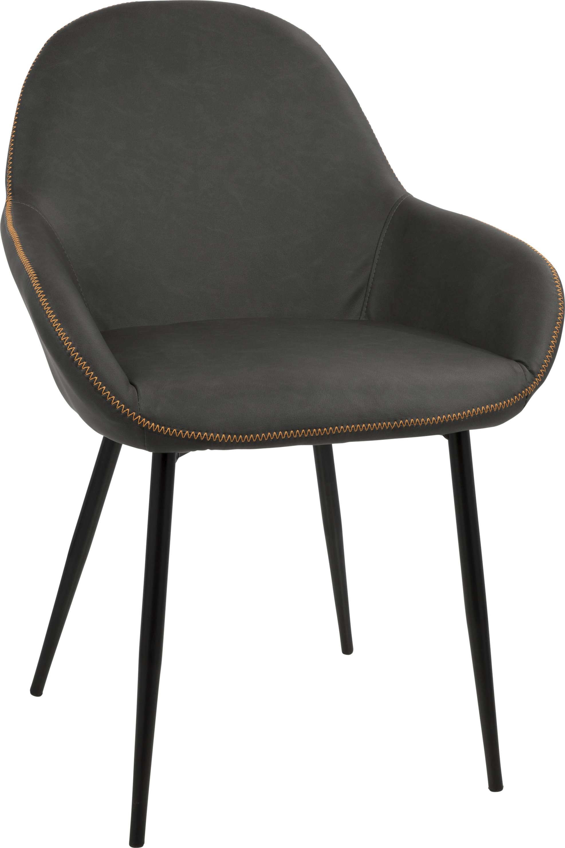 LumiSource Clubhouse Dining Chair in Grey/Black (Set of 2)