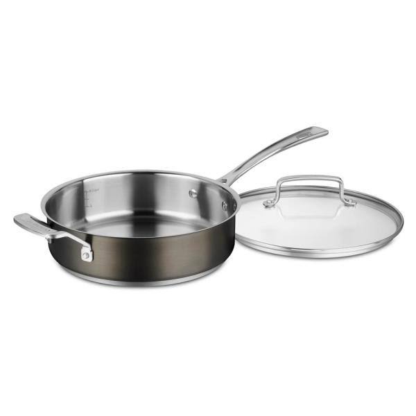 Cuisinart 11-Piece Black Stainless Steel Cookware Set