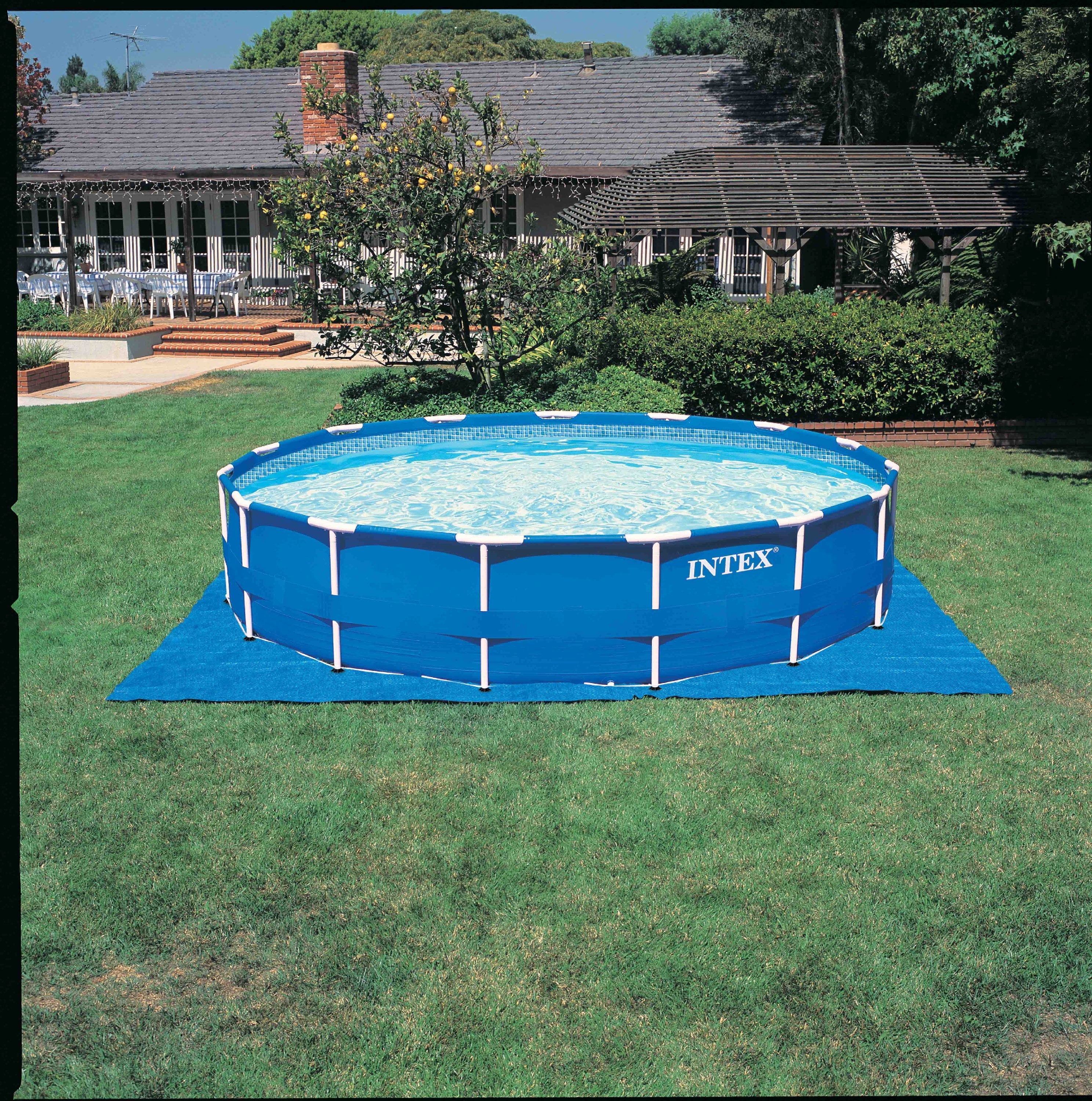 Intex 15' x 48 Metal Frame Above Ground Pool with Filter Pump