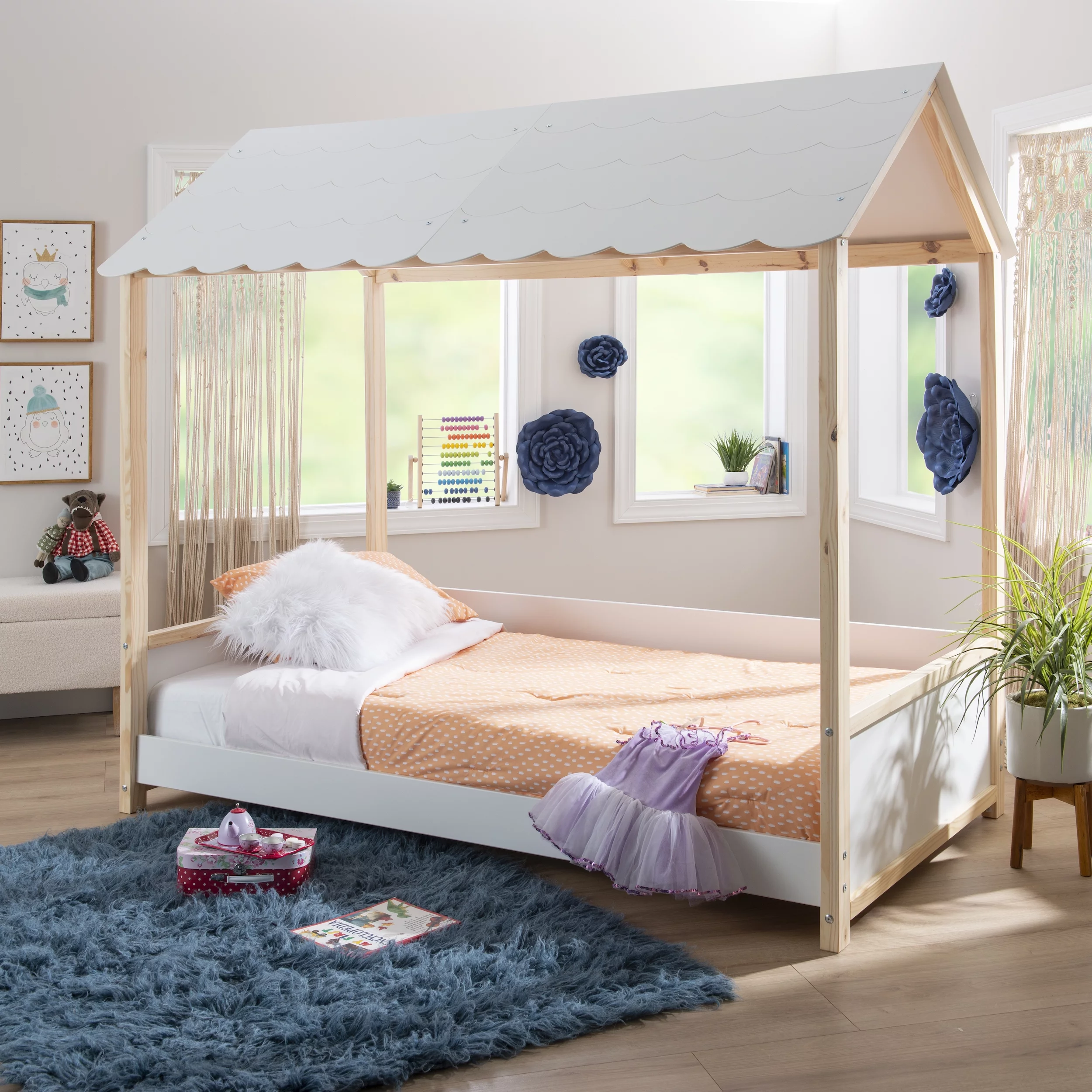 Powell Allyson Kid's Bed, Twin, White