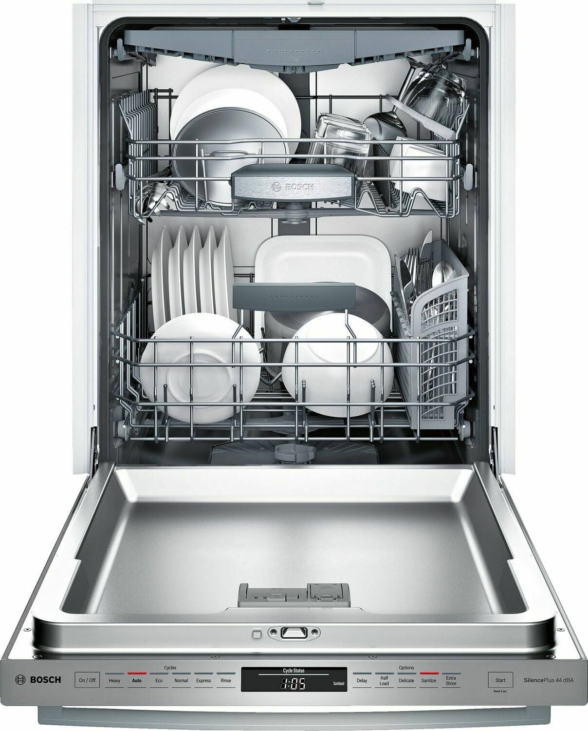 Shx68t55uc Bosch 800 Series Bar Handle Built-in Dishwasher Stainless