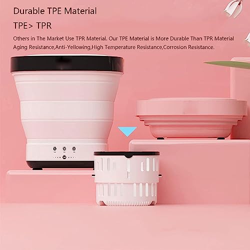 Portable Washing Machine Mini Washer with 2 Modes Drying and UV, Washing Machine Portable 4D Wave Wheel,Spin Dry for Apartment,Laundry,Camping,Trave