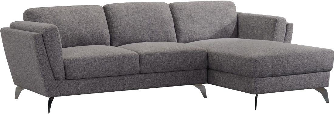 Contemporary Gray Fabric Sectional Sofa by Acme Beckett 57155-2pcs