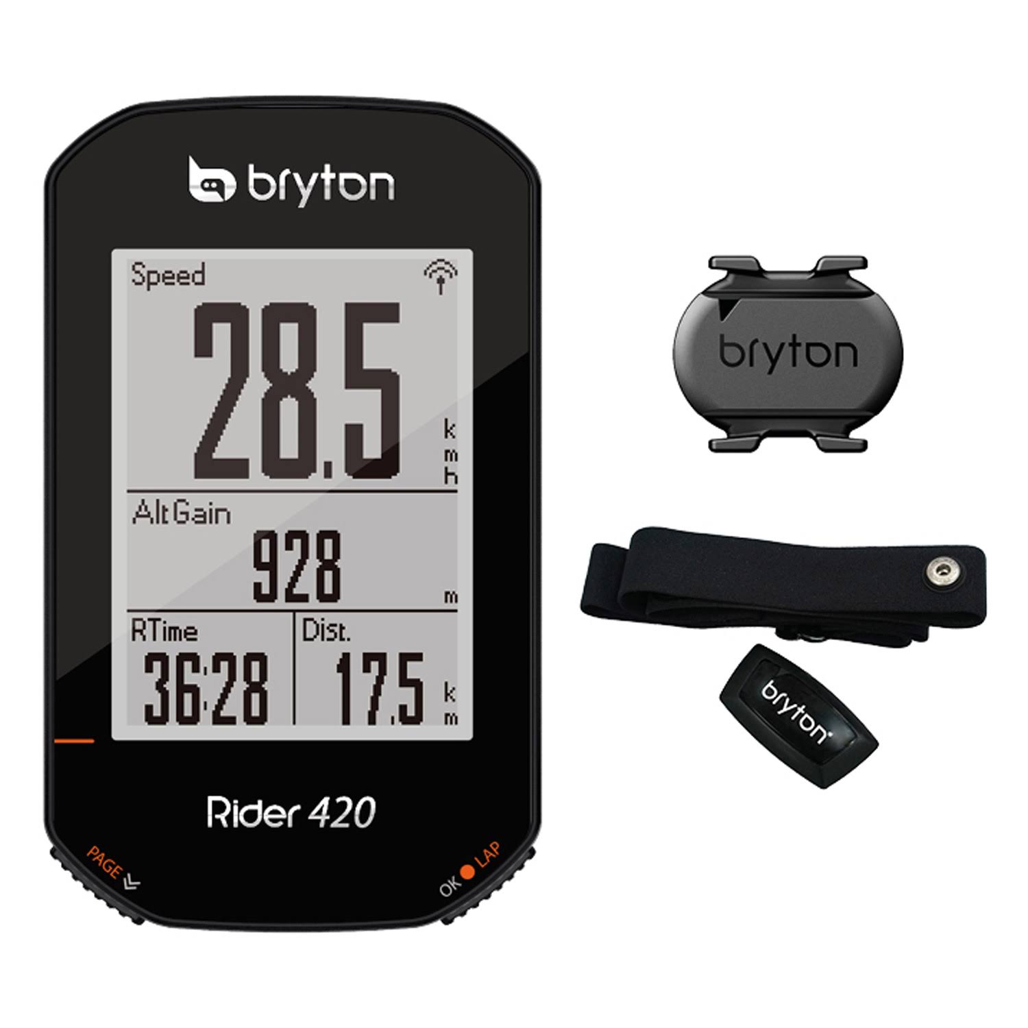Bryton GPS Rider 420T CAD HRM - Black