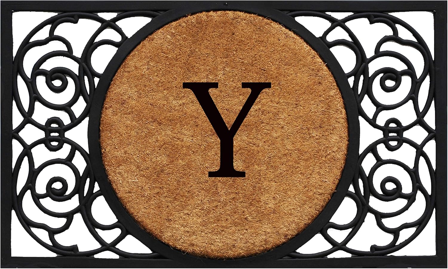 Calloway Mills 180031830B Armada Circle Monogram Doormat, 18" x 30" (Letter B)