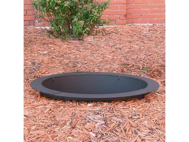 Durable Steel Fire Pit Ring Liner DIY Fire Pit Rim - 27 Inch Diameter by Sunnydaze Decor