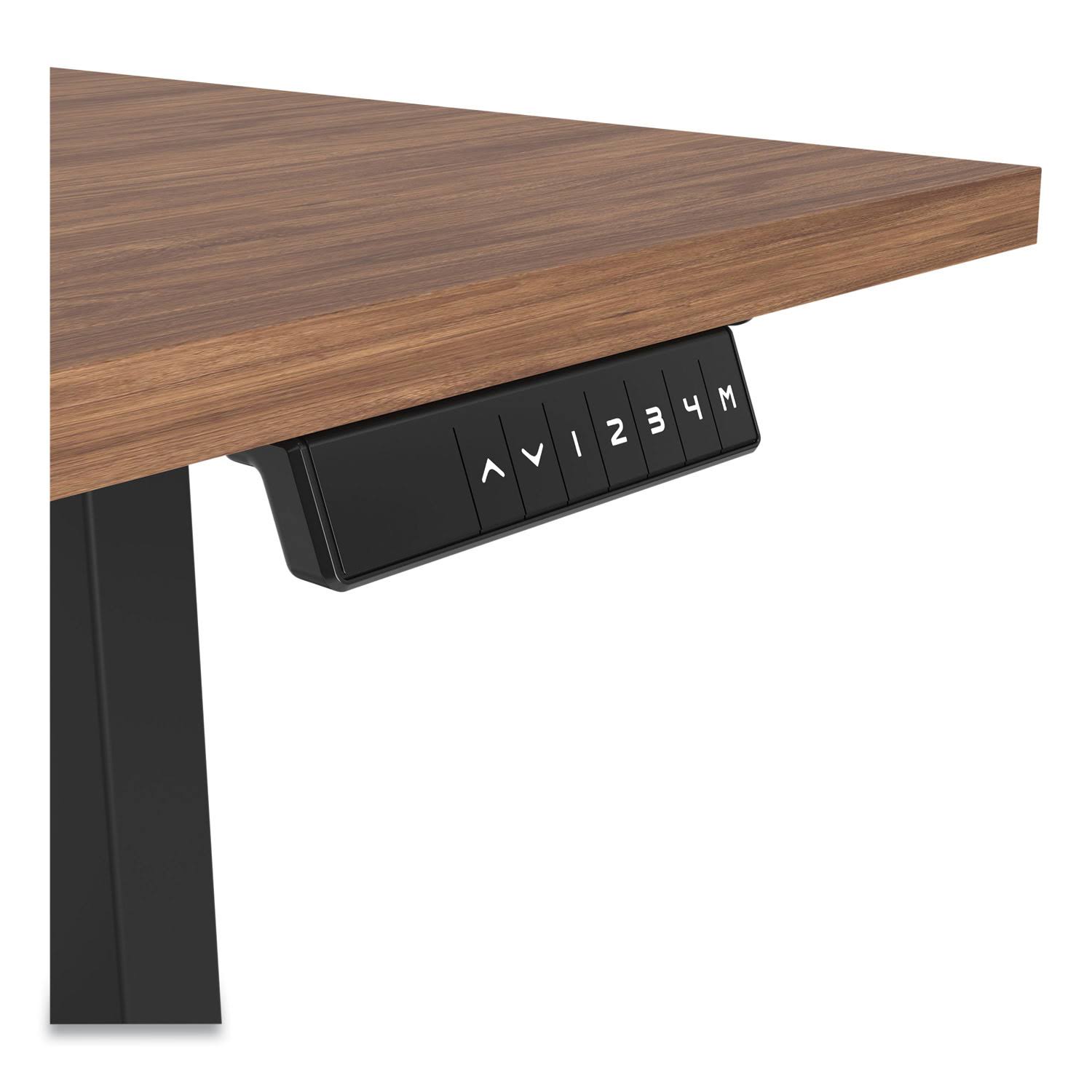 Union u0026 Scale Essentials Electric Sit-Stand Desk | 55.1x22 x 27.5x22 x 25.9x22 to 51.5x22 | Espresso/Black
