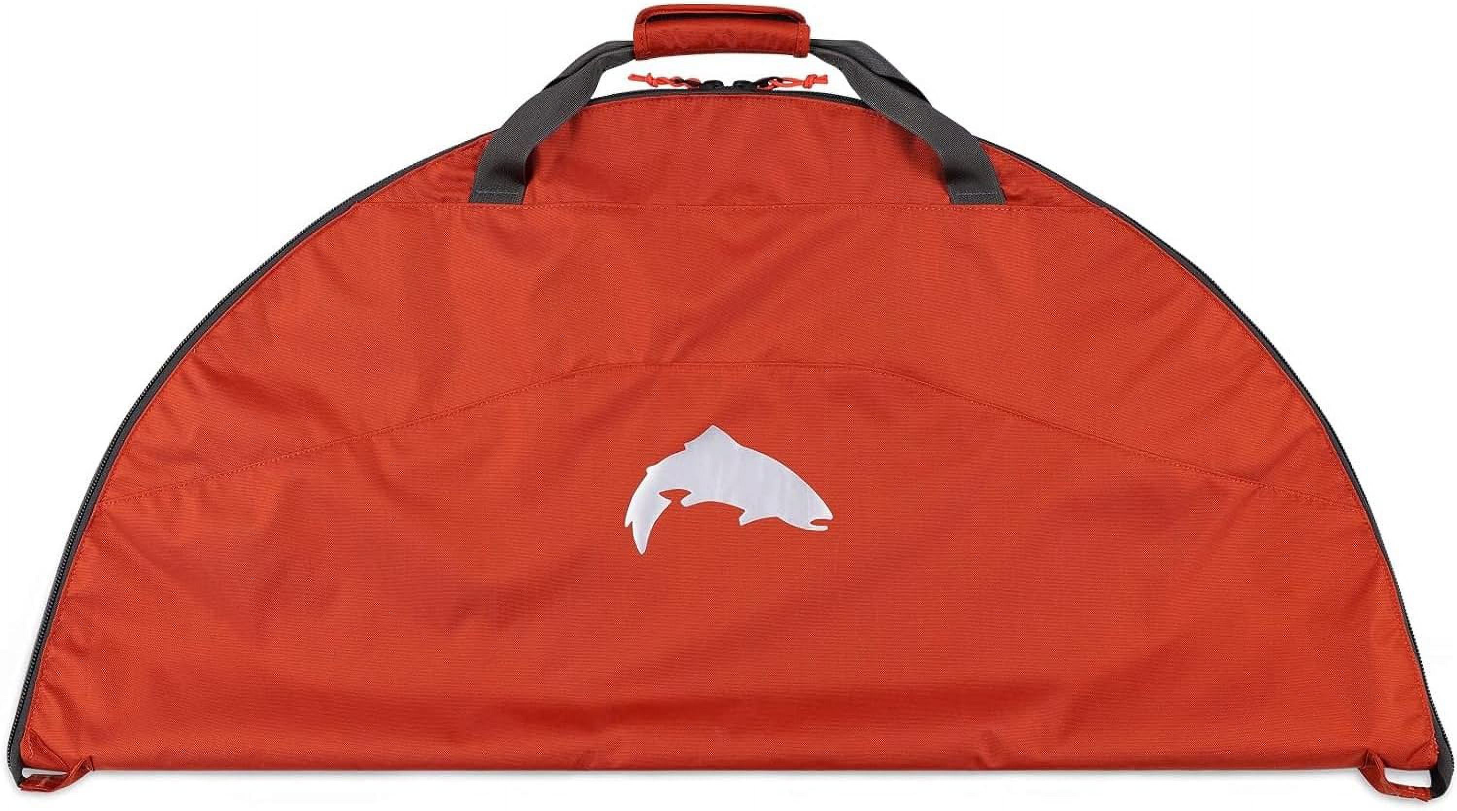 Simms Taco Wader Bag - Versatile Wader Storage Duffel with Changing Mat for Hunting & Fishing, Wader & Boot Storage, Dry Storage Bag with Mesh Ventilation, Foldable Wader Bag, Simms Orange