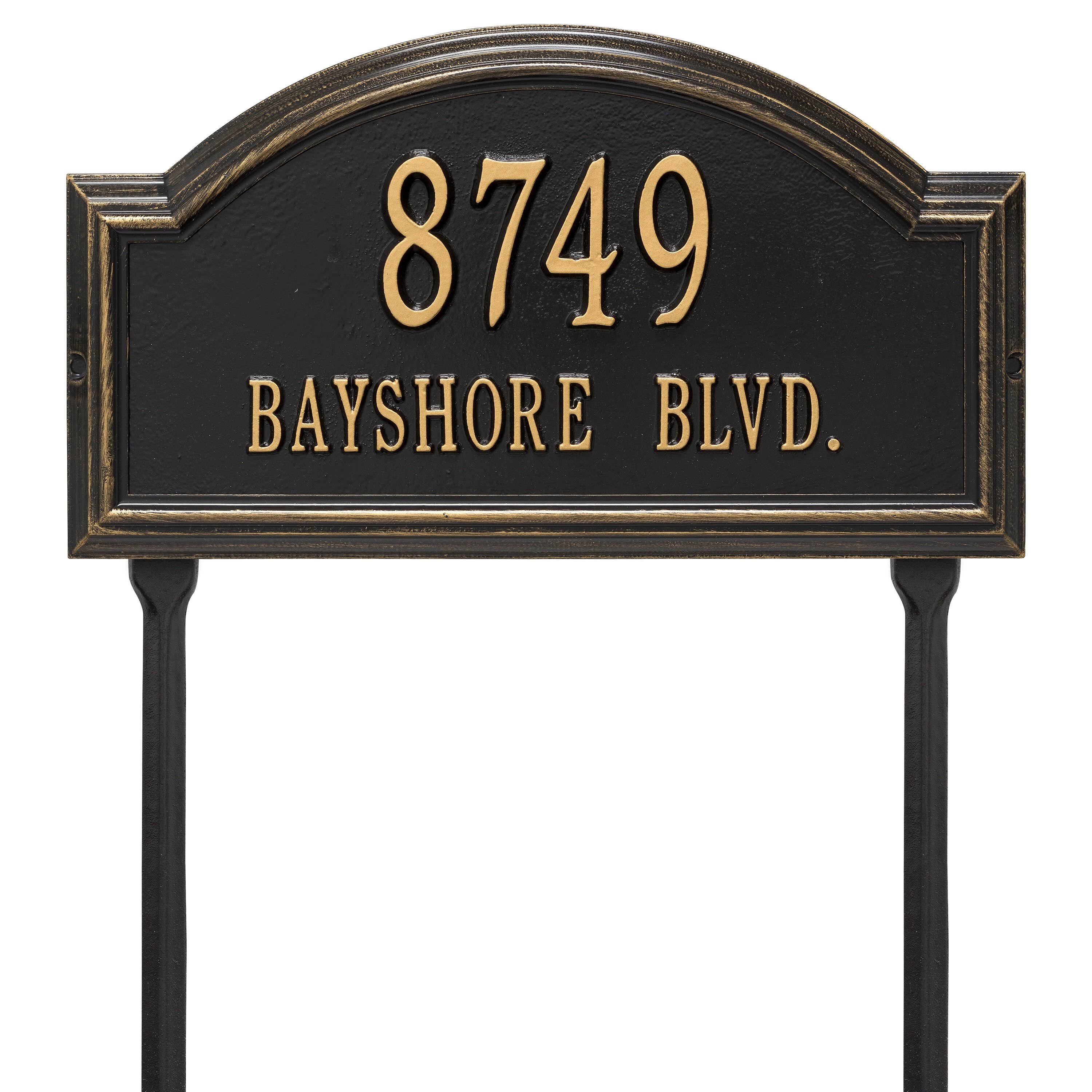 Whitehall Providence Arch - Standard Lawn - Two Line- Black/Gold