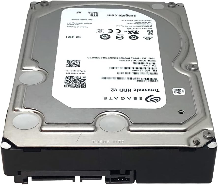 Seagate 8TB Terascale Enterprise HDD 7200RPM 256MB Cache SATA 6Gb/s 64MB Cache 3.5-Inch Internal Hard Drive (ST8000NC0002) - 3 Year Warranty (Renewed)