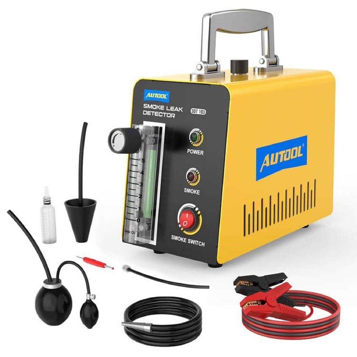 AUTOOL Smoke Machine Automotive Leak Detector,Evap Vacuum Smoke Diagnostic Tester,Pipeline Fuel Leakage Detector Compatible with 12V Vehicles - Shop Hardware Tools Online Store