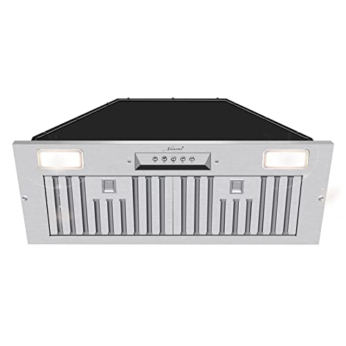 Range Hood Insert/Built-in 30 Inch,Ultra Quiet,Powelful Suction Stainless Steel Ducted Kitchen Vent Hood with LED Lights and Dishwasher Safe Filters, 3-Speeds 600 CFM