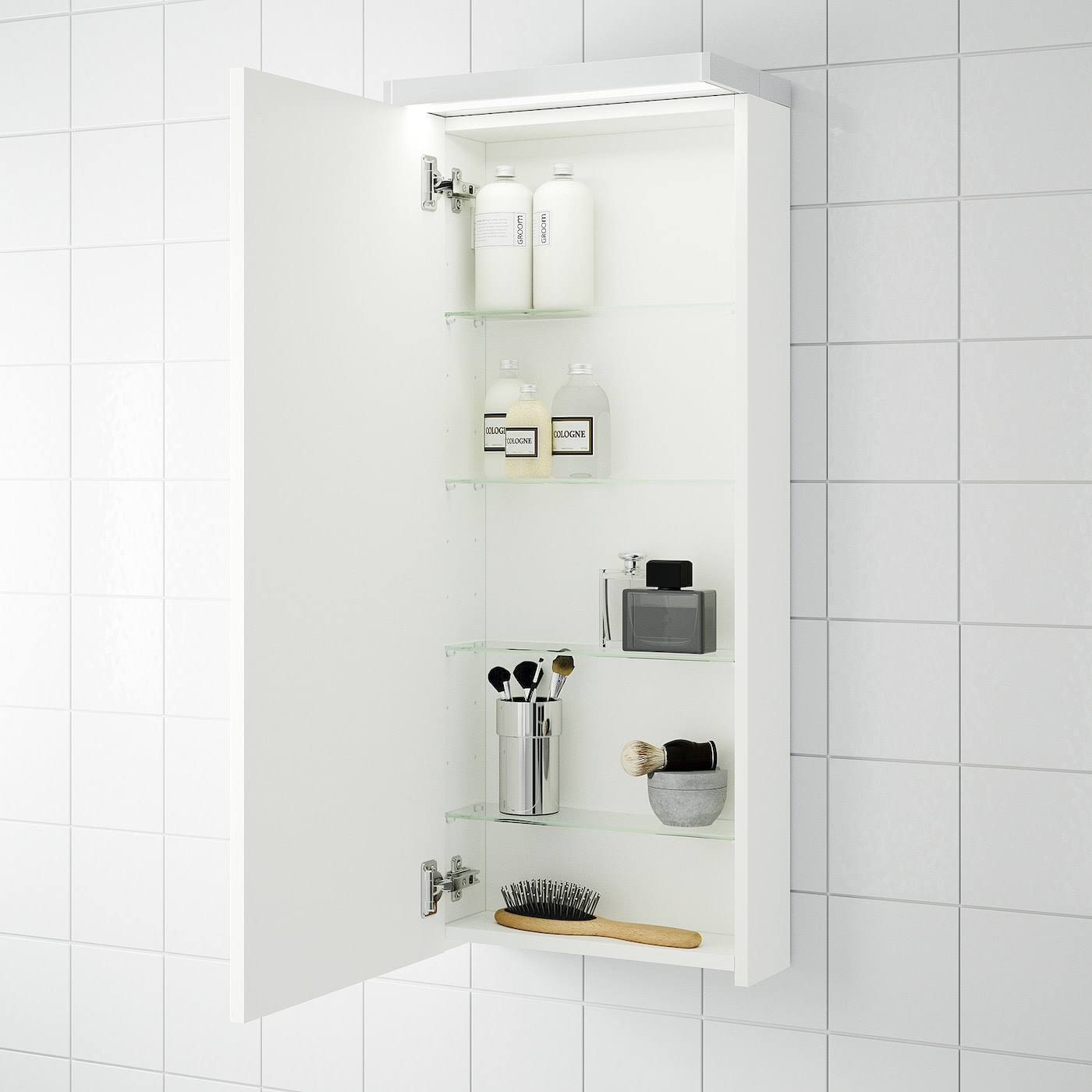 IKEA - GODMORGON Wall Cabinet with 1 DOOR, White, 15 3/4x5 1/2x37 3/4