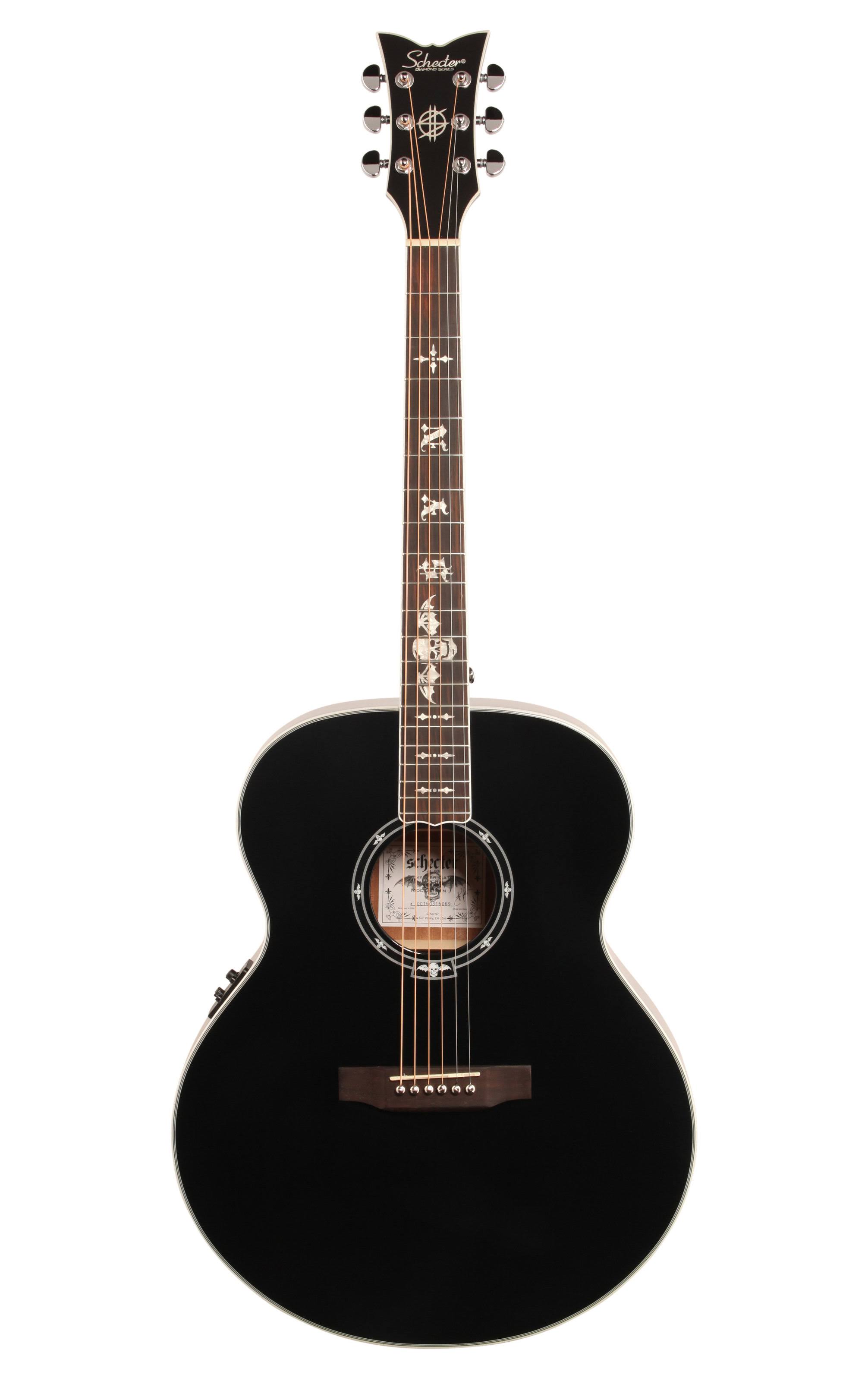 Schecter 3703 Synyster Gates &SYN J& Acoustic Guitar, Gloss Black