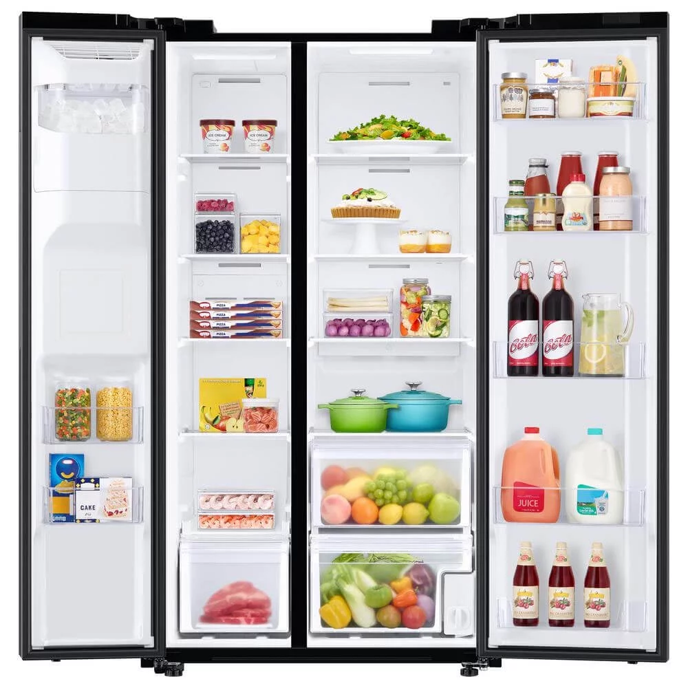 Samsung RS22T5201SG 22 Cu. Ft. Black Stainless Steel Side-by-Side Counter-Depth Refrigerator