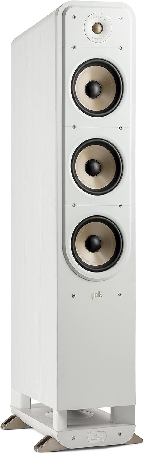 Polk Signature Elite ES60 Tower Speaker -Hi-Res Audio Certified and Dolby Atmos & DTS:X Compatible,1" Tweeter & Three 6.5" Woofers,Power Port Technology for Effortless Bass,Contemporary, Walnut,Single