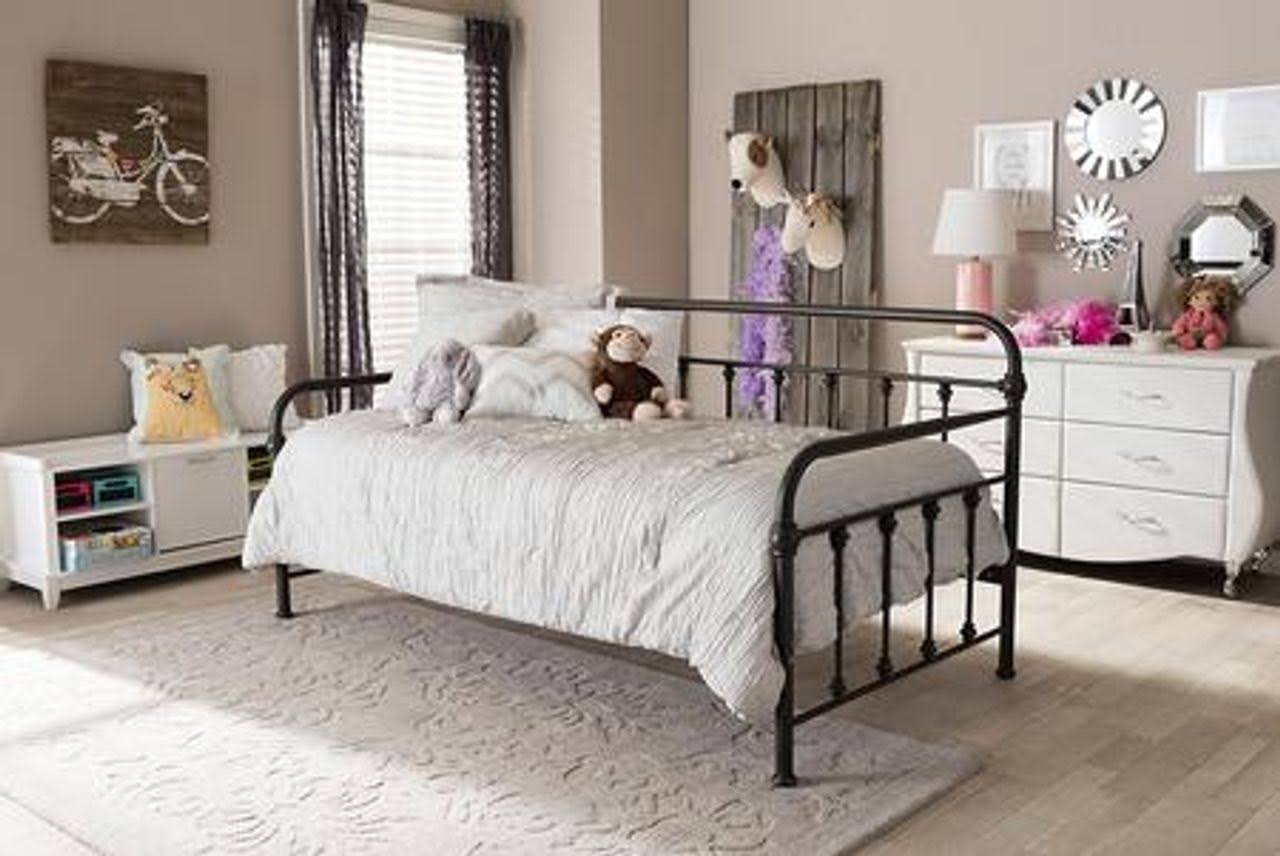 Baxton Studio Elsie Black Metal Daybed