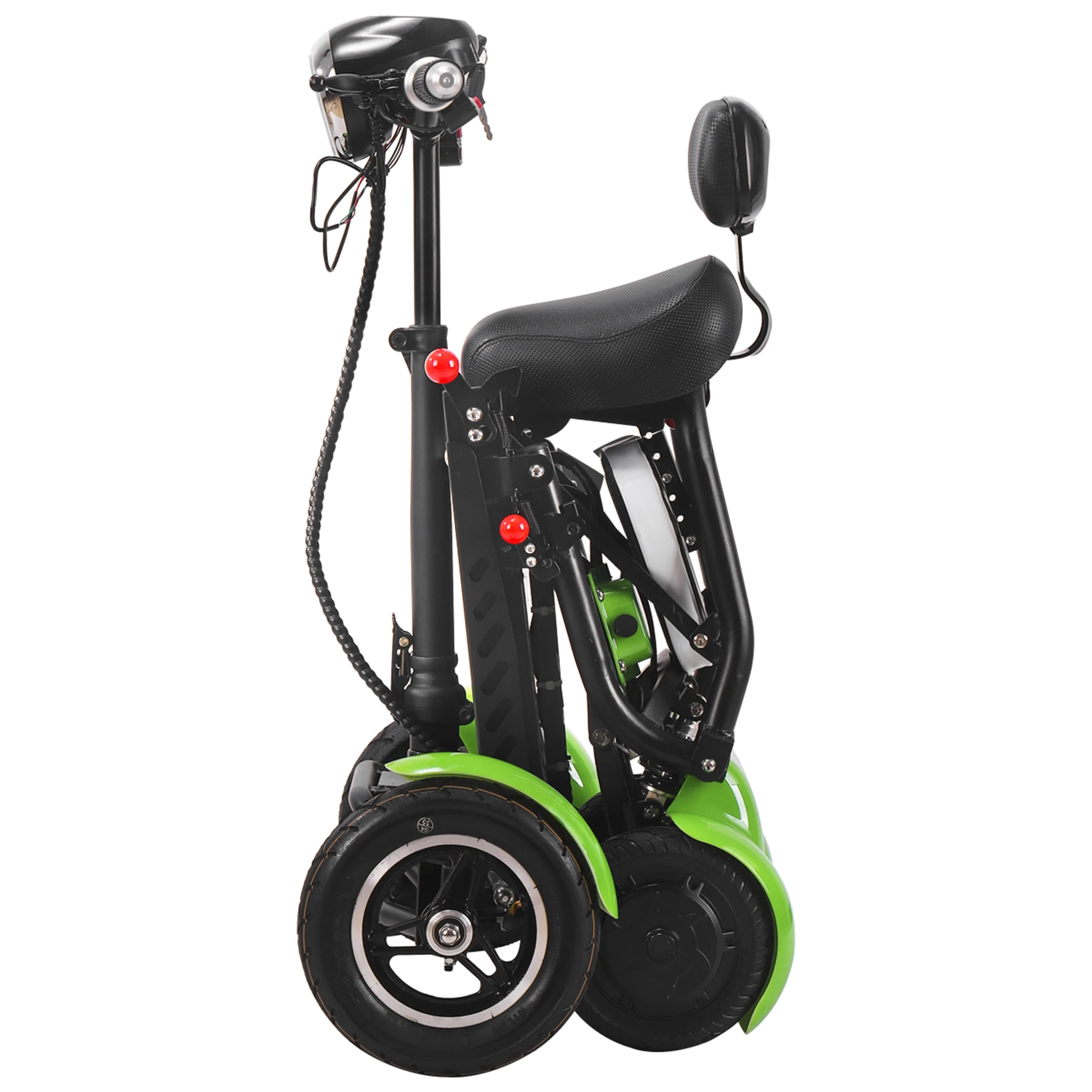 Bangeran Electric Mobility Scooter, 4 Wheel Foldable Portable, Up to 12 Miles - Blue