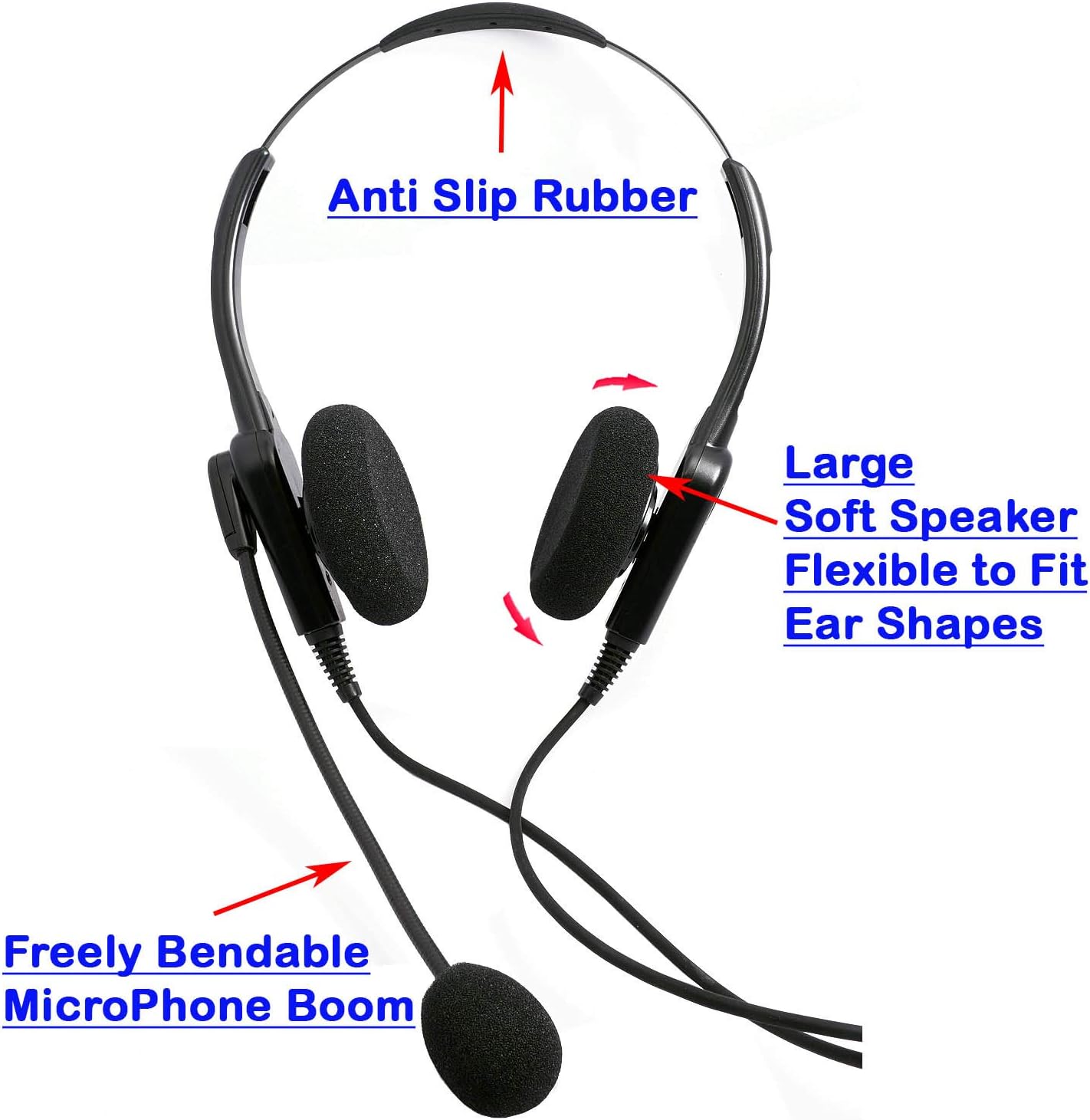 Phone Headset Compatible with Avaya Nortel Phone 1140e, 3903, M3904, NT8B30, NT8B40 Headset - Cost Effective Customer Service Binaural Noise Cancel Headset