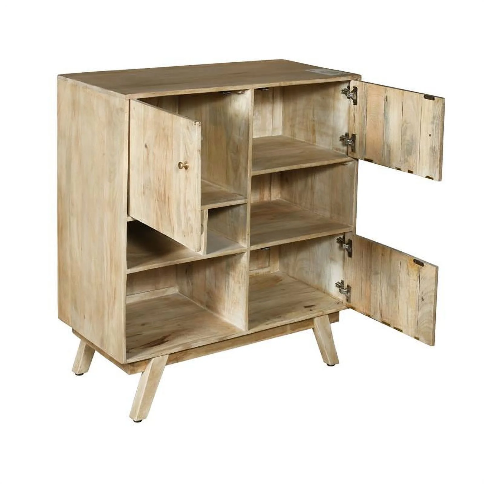 Treasure Trove Winston Natural Three Door Tall Wood Cabinet