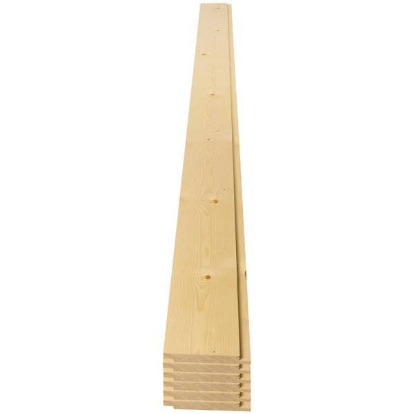 1 in. x 8 in. x 8 ft. Square Edge Pine Shiplap Board (6-Pack) 283975