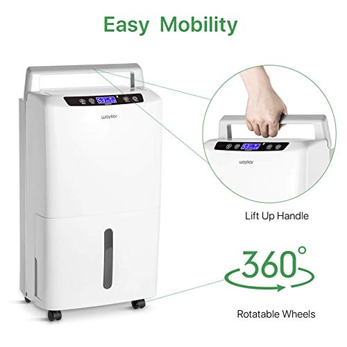 Waykar Energy Star Dehumidifier for Home, Basements and Large Rooms with Drain Hose and Water Tank
