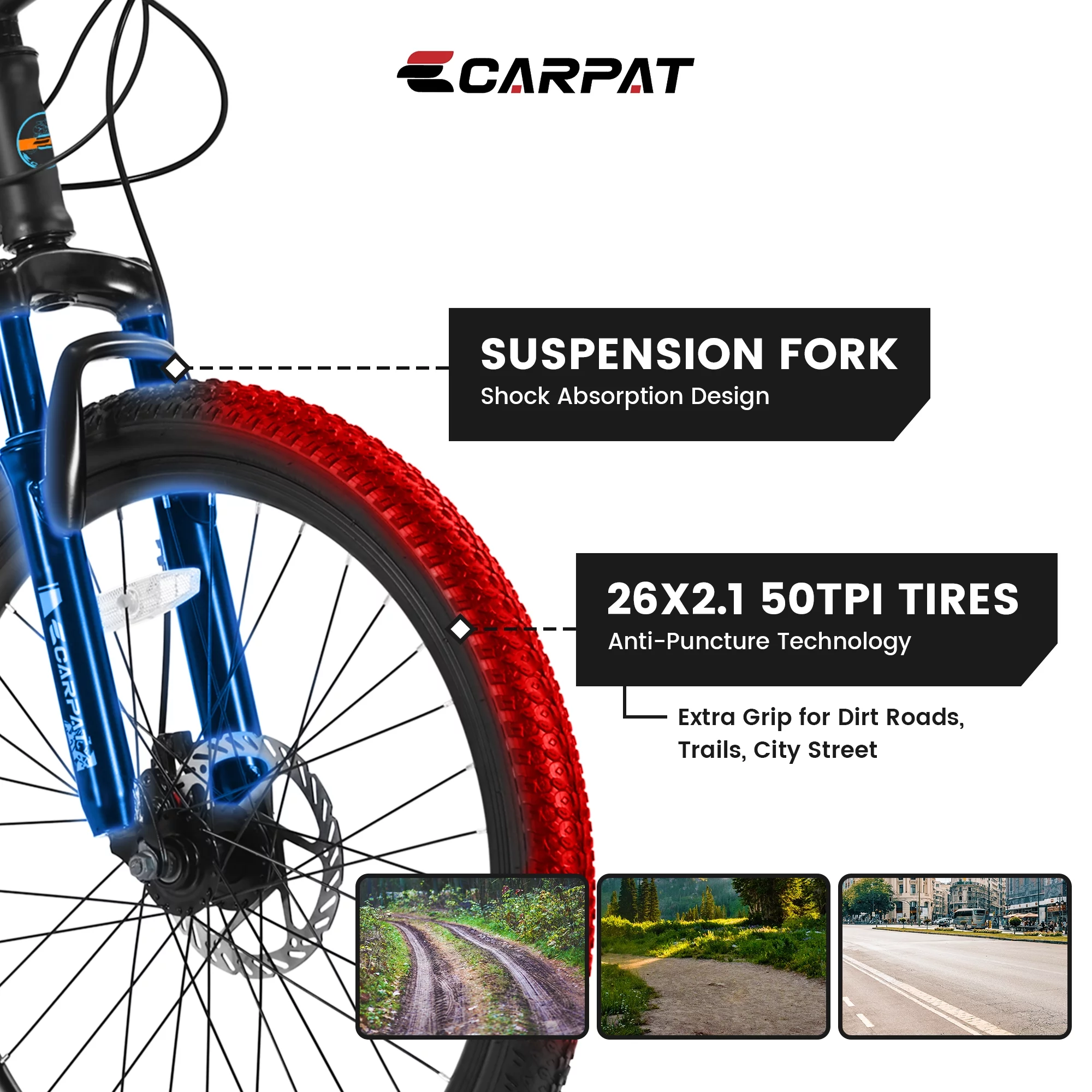 CHAMPIERRE 24 inch Boys Bike, Mountain Bike for Man and Woman, Shimano 21 Speed Bicycle for Boys and Girls,Orange