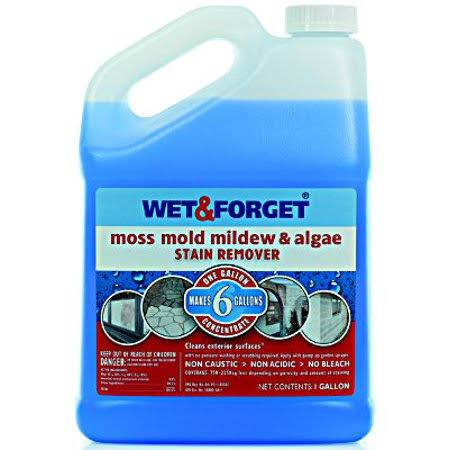 Wet u0026 Forget 800006 Moss Mold Mildew and Algae Stain Remover Concentrate 1 Gallon