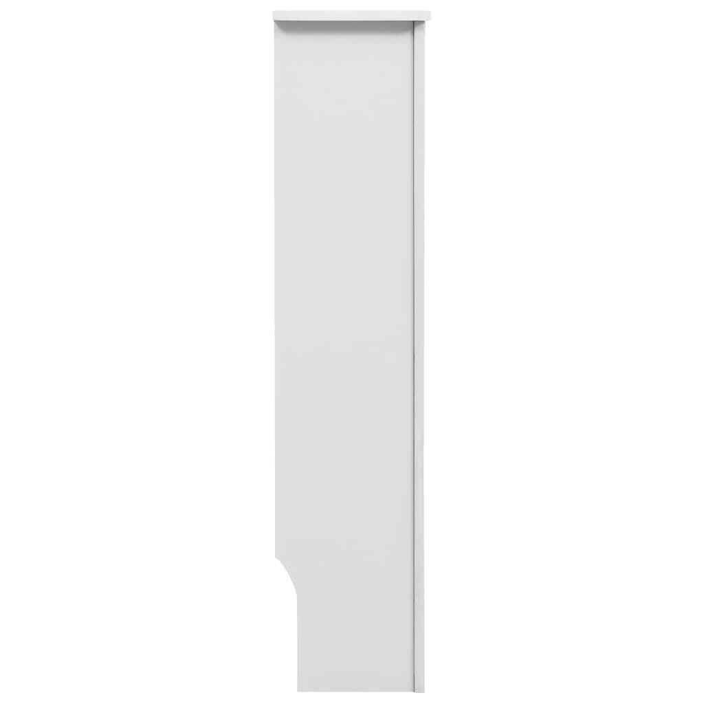 vidaXL Radiator Cover White 44.1&ldquo;x7.5&rdquo;x32.1&ldquo; MDF Heater Heating Side Cabinet