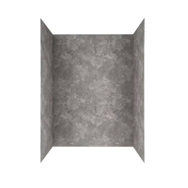 American Standard Passage 32 in. x 60 in. 4-Piece Glue-Up Alcove Bath Wall in Gray Concrete