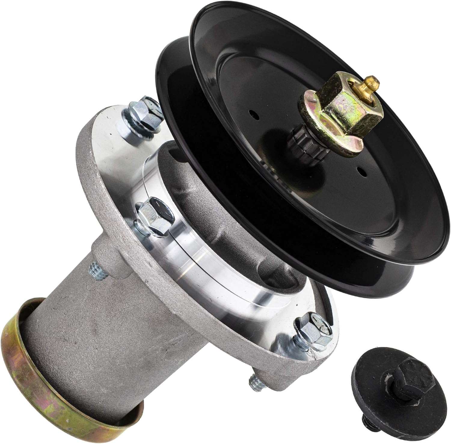 8TEN Deck Spindle Assembly with Pulley for Husqvarna 48 52 61 inch EZ 4216 4217 539112170 532173436 Pack of 2