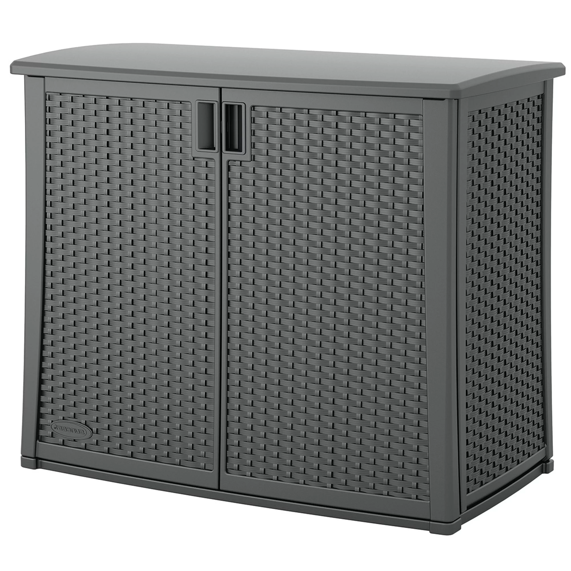 Suncast Outdoor Cabinet Deck Storage Box with Adjustable Shelf, (2 Pack)