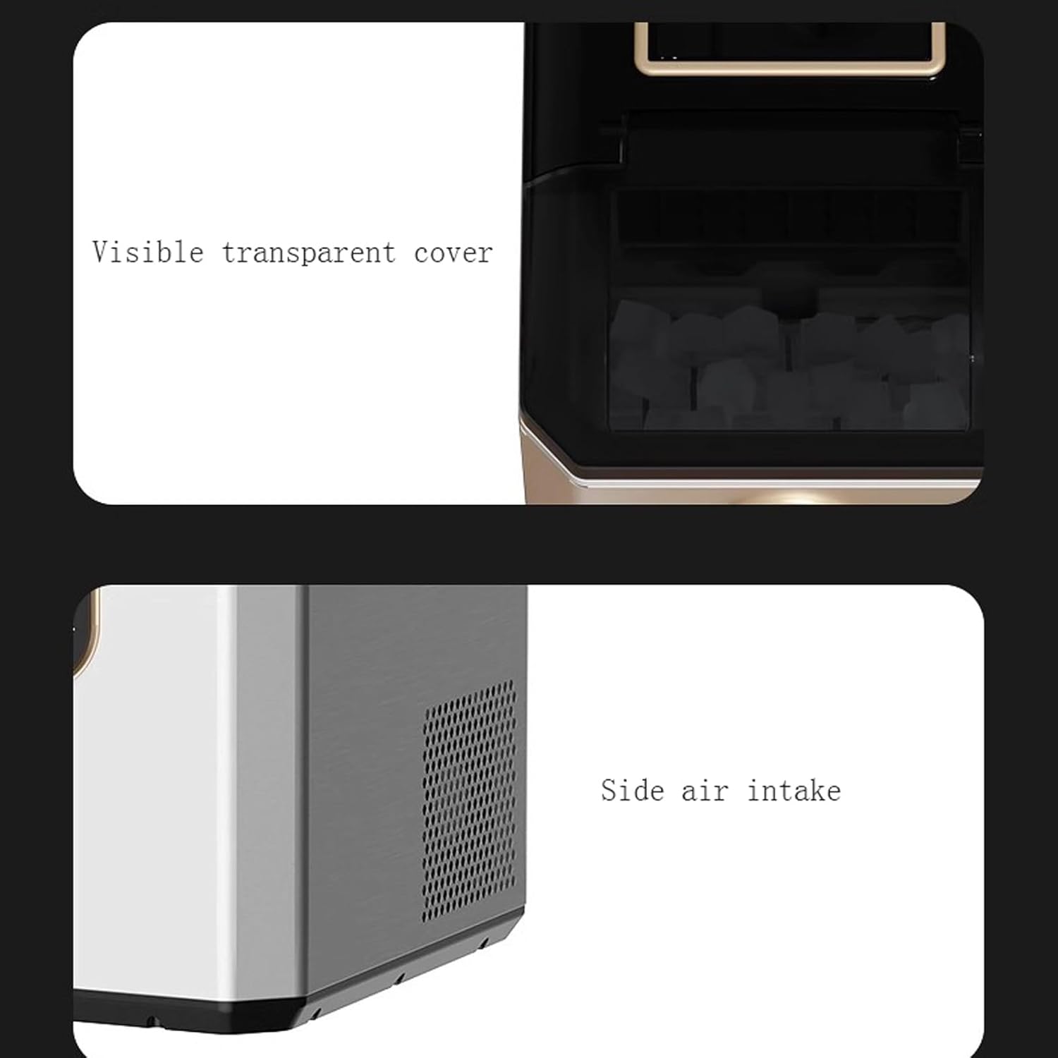 Countertop ice Maker Machine Ice Makers Countertop, 70.5 lbs/Day, 2 Way Filling, Self-Cleaning, 4 Gears Ice Size Control, ice Machine Maker countertop for Home Outdoor RV Electric Ice Maker