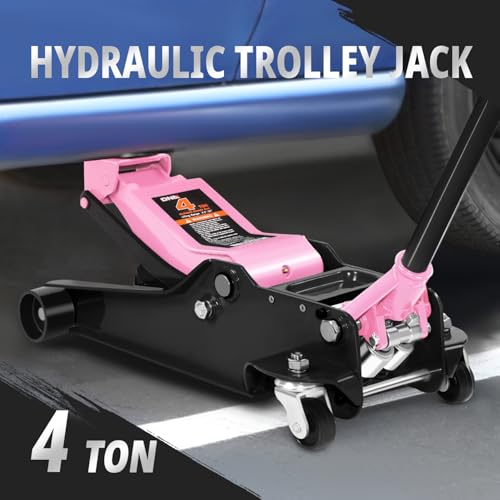 DNA MOTORING Floor Jack 3 Ton (6000 lbs) Capacity, Fast Lift Service Jack Low Profile Steel Heavy Duty Hydraulic Car Jack, Lifting Range 3"-20", Black, TOOLS-00475-BK