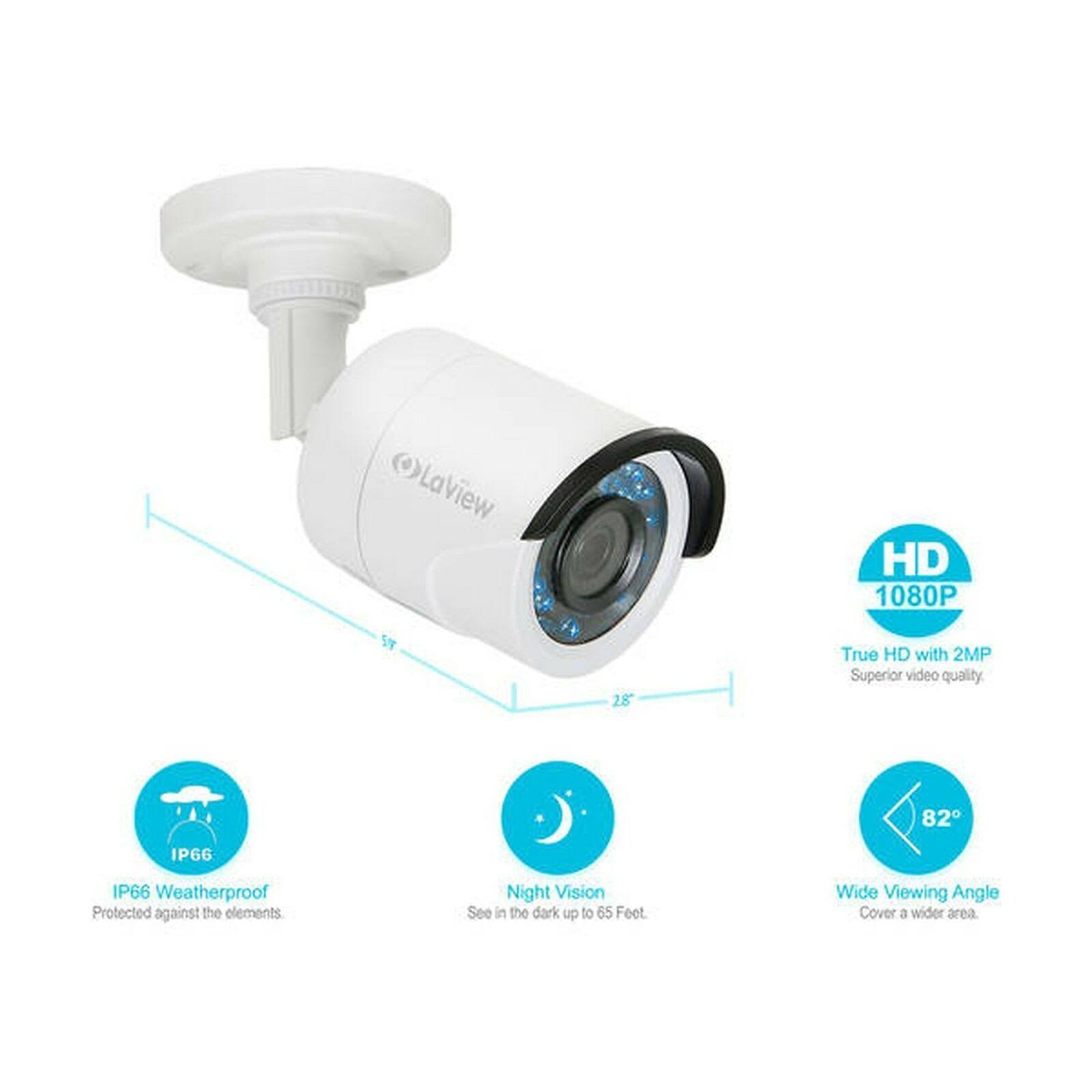 Laview 1080p HD 4 Security Cameras 4CH Home Video Camera System w/ 1TB HDD