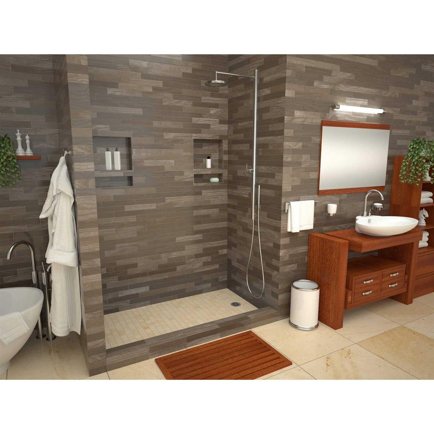 Tile Redi Redi Base 60 in. Single Threshold Shower Base with Right Drain and - Shop Hardware Tools Online Store