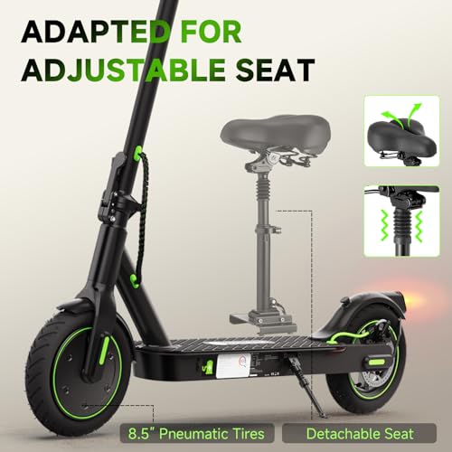 isinwheel Electric Scooter 19-31 Miles Range,19/21MPH Top Speed, 350/500/750W Motor Cruise Control Electric Scooter Adults for Commute Dual Braking System Scooter for Adult/Youth