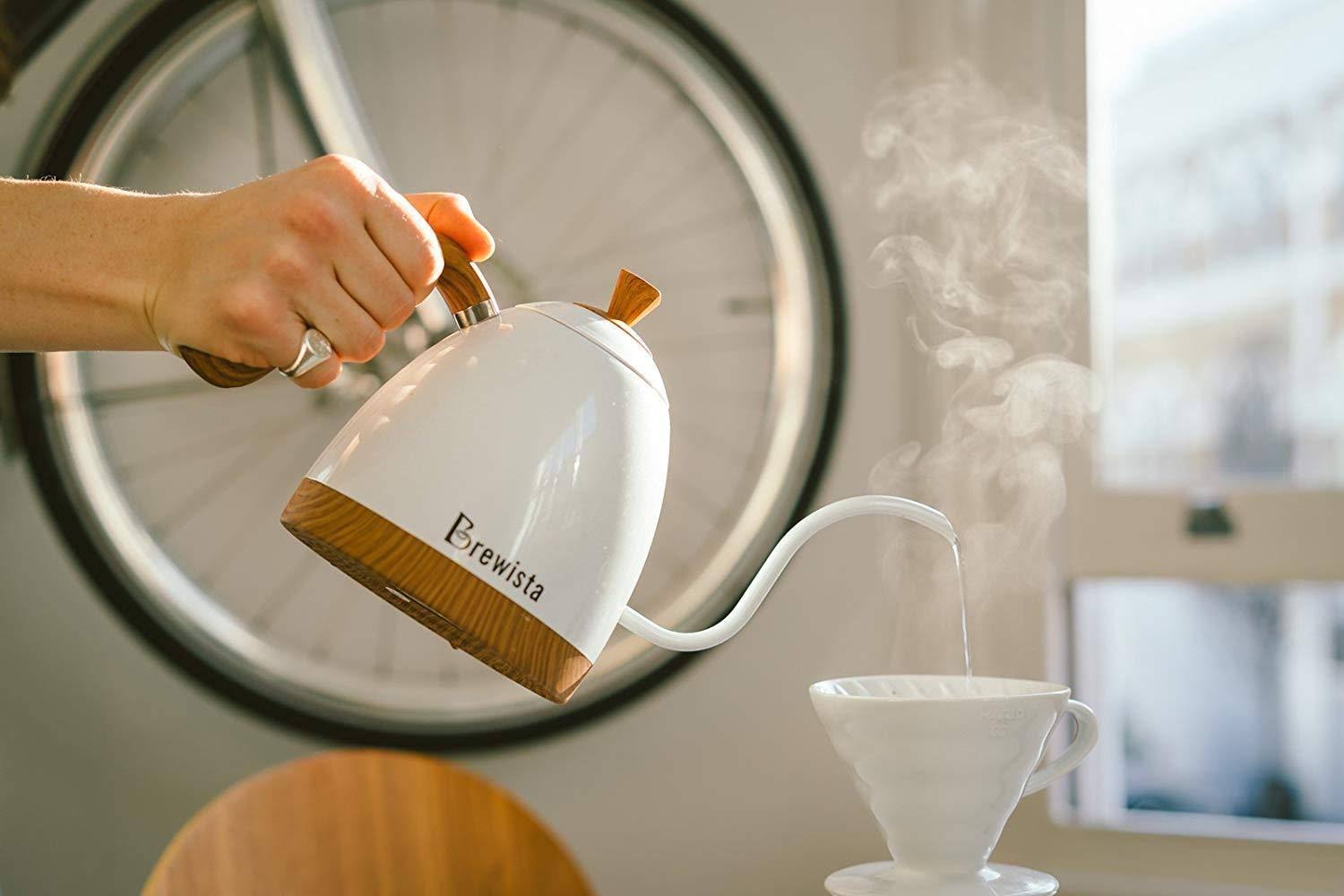 Brewista BA6VKETLPW Artisan Gooseneck Variable Kettle, 600ml, Pearl White